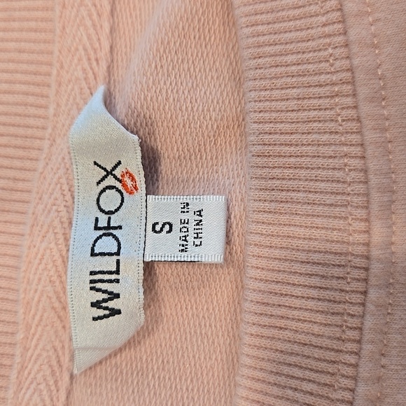 WILDFOX " COFFEE&SUNSHINE" PINK SWEATSHIRT. SIZE SMALL - Picture 3 of 6